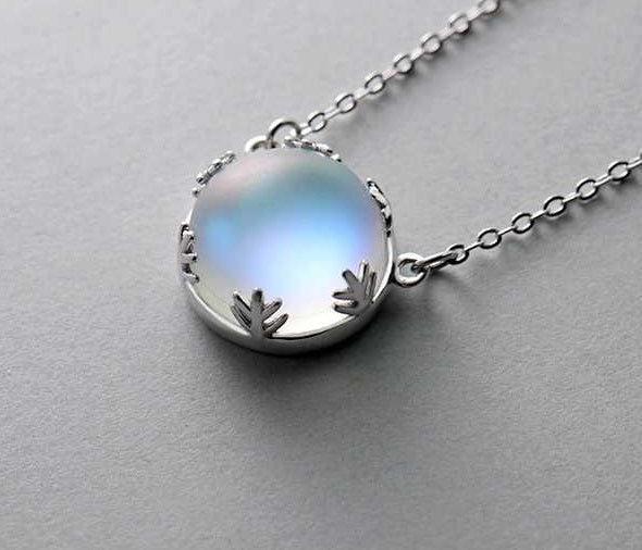 Thaya Aurora Wald Halskette Halo Kristall Edelstein S925 Silber Schuppen Licht Anhänger Halskette für Frauen Elegante Schmuck