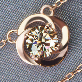 Collar de plata 925 con moissanita de 0,5 quilates