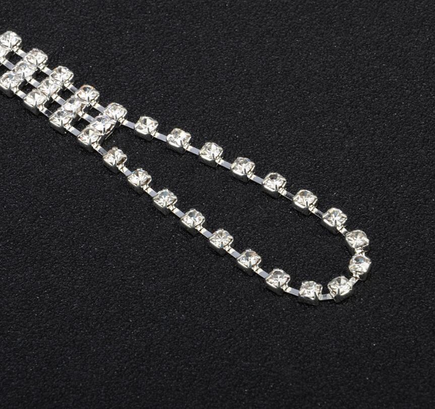 Tobillera de verano sexy para mujer, pulsera con diamantes de imitación, cadena para la pierna, sandalias de playa, tobillera de cristal bohemia, cadena para el pie