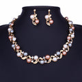 Conjunto de collar y pendientes para mujer, temperamento, conjunto de joyas que combinan con todo