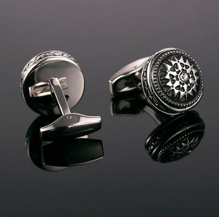 Gemelos de diamantes franceses para trajes de negocios