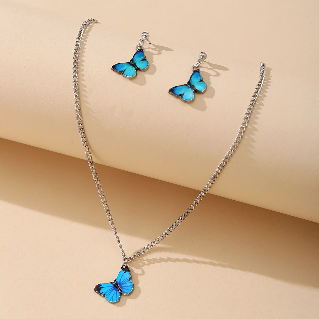 Earring Necklace Bracelet Combination Suit