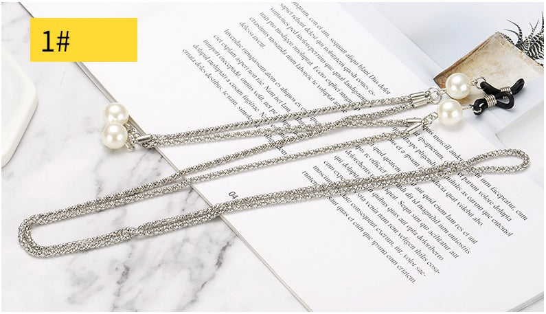 Neues Mesh Rot Brillenketten Sonnenbrillenkette Halskette Metallkette Sonnenbrille mit Kette Mode