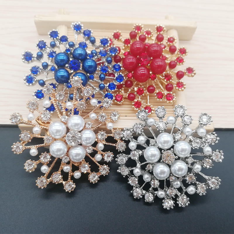 Moda mujer broche de flor grande exquisito