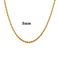 Cadena bañada en oro de 18k