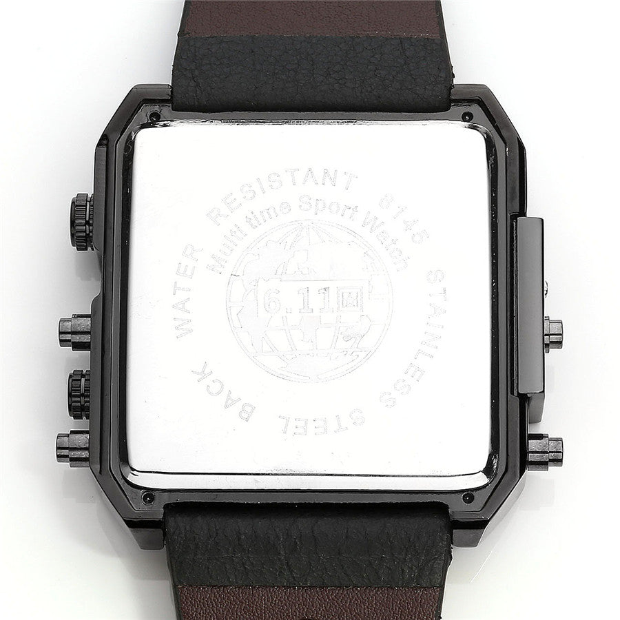 Reloj electrónico 611 fecha 8145 cuenta regresiva impermeable retroiluminación luminosa doble pantalla