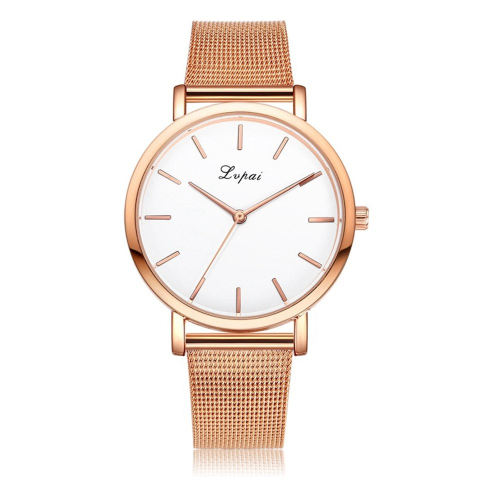 Vansvar Fashion-Marke Silber- und Gold-Meshband kreative Marmor-Armbanduhr lässige Damen Quarzuhren Geschenk Relogio Feminino