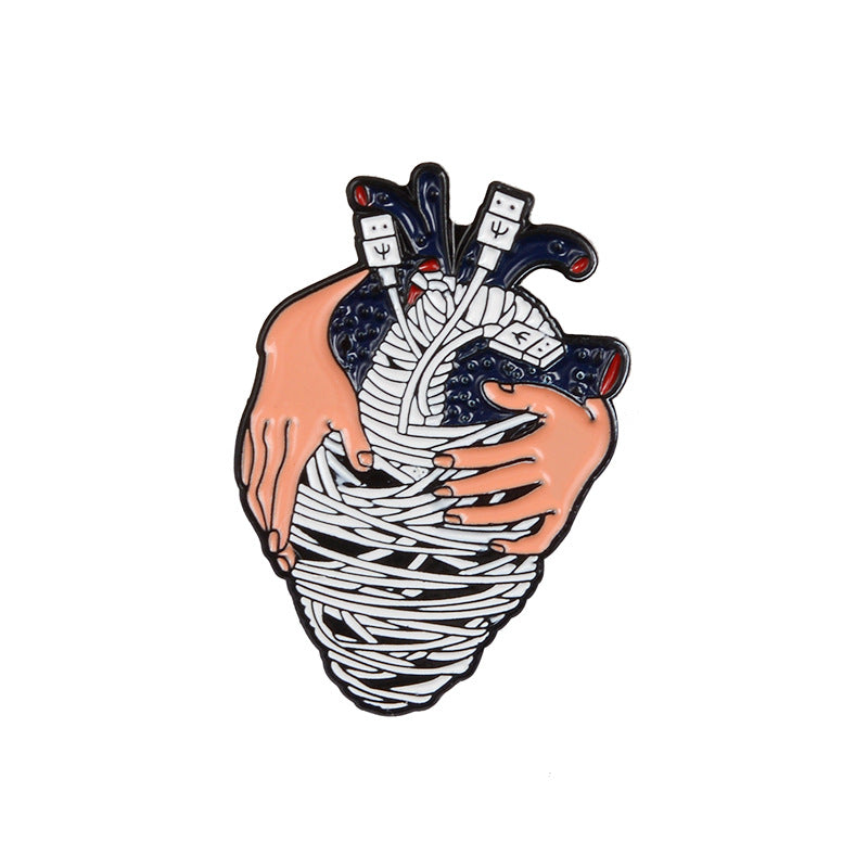 Broche de aleación creativa de la serie Corazón de dibujos animados
