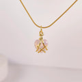 18k Gold Plated Titanium Heart Crystal Pendant Necklace
