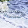 Galaxie Prinzessin Spitze Spitze Aquamarin Armband Farbe Schatz Ring