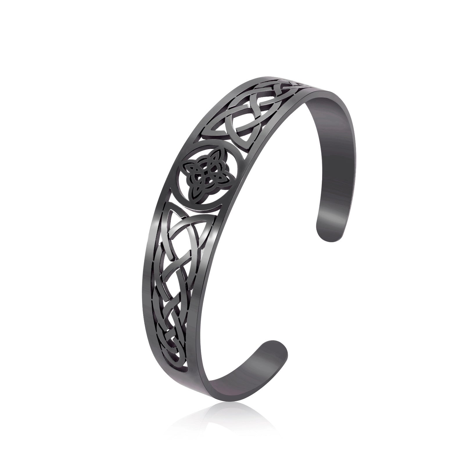 Electroplated Witch Knot Hollow 304 Stainless Steel Bracelet