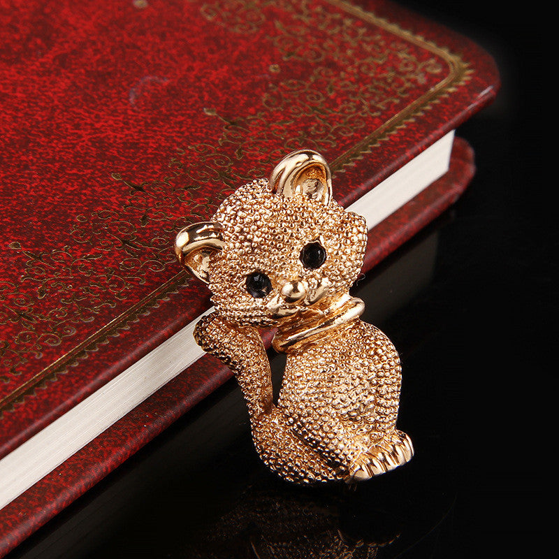 Europäischer und amerikanischer Modeschmuck neu, exquisiter Schmuck, Retro, beliebte diamantengroße Katzenbrosche