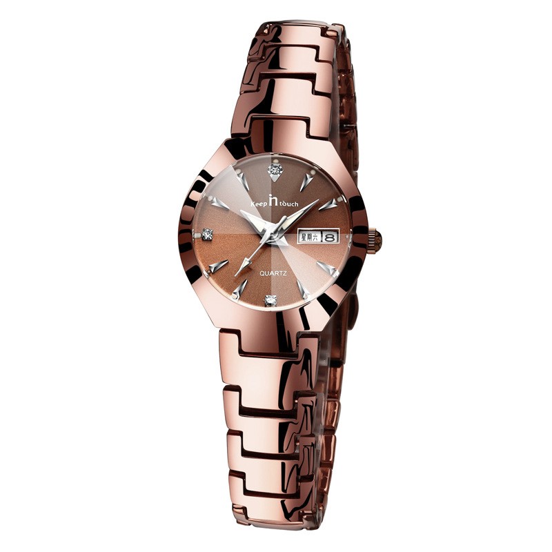 Reloj luminoso para pareja, reloj de cuarzo con calendario