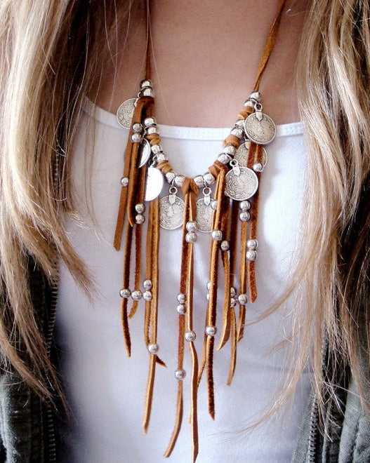Fantastische Fransen-Boho-Halskette