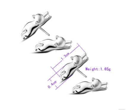 Niedliches Katzen-Schmuckset - Ring - Ohrringe - Halskette