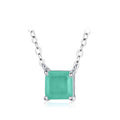 Temperament S925 Sterling Silber Imitation Paraiba Turmalin Halskette