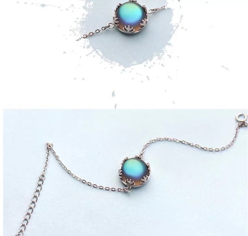 Thaya Aurora Wald Halskette Halo Kristall Edelstein S925 Silber Schuppen Licht Anhänger Halskette für Frauen Elegante Schmuck