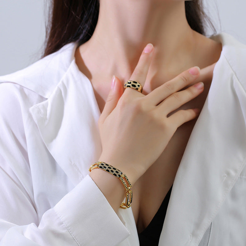 Nuevo juego de pendientes y collar con diamantes estilo coreano
