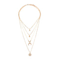 Personalized multi-layer crescent round piece Pendant