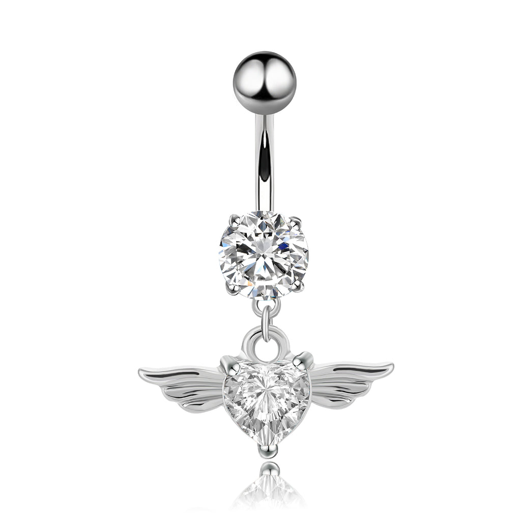 Joyas para Piercing de Ombligo en Forma de Corazón de Amor