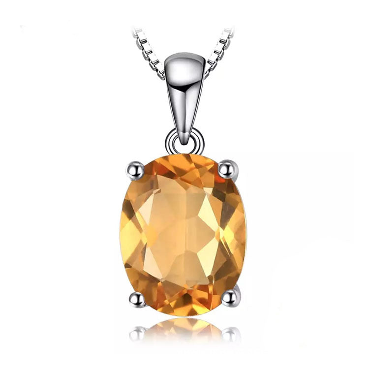 Halskette aus Sterlingsilber 925 mit Topas und Zirkon