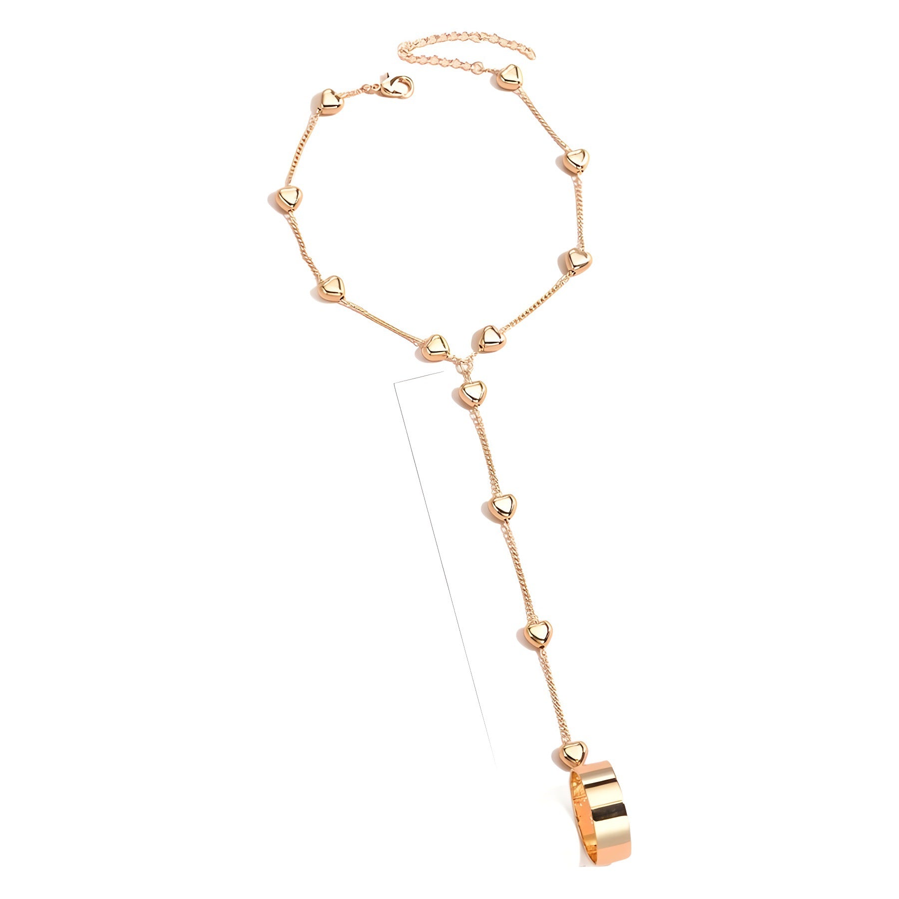 Creative Ring Connecting Finger Love Chain Bracelet