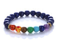 Farbenfrohes blaues Türkisarmband Chakra Chakra Energie Yoga Perlen Armbänder