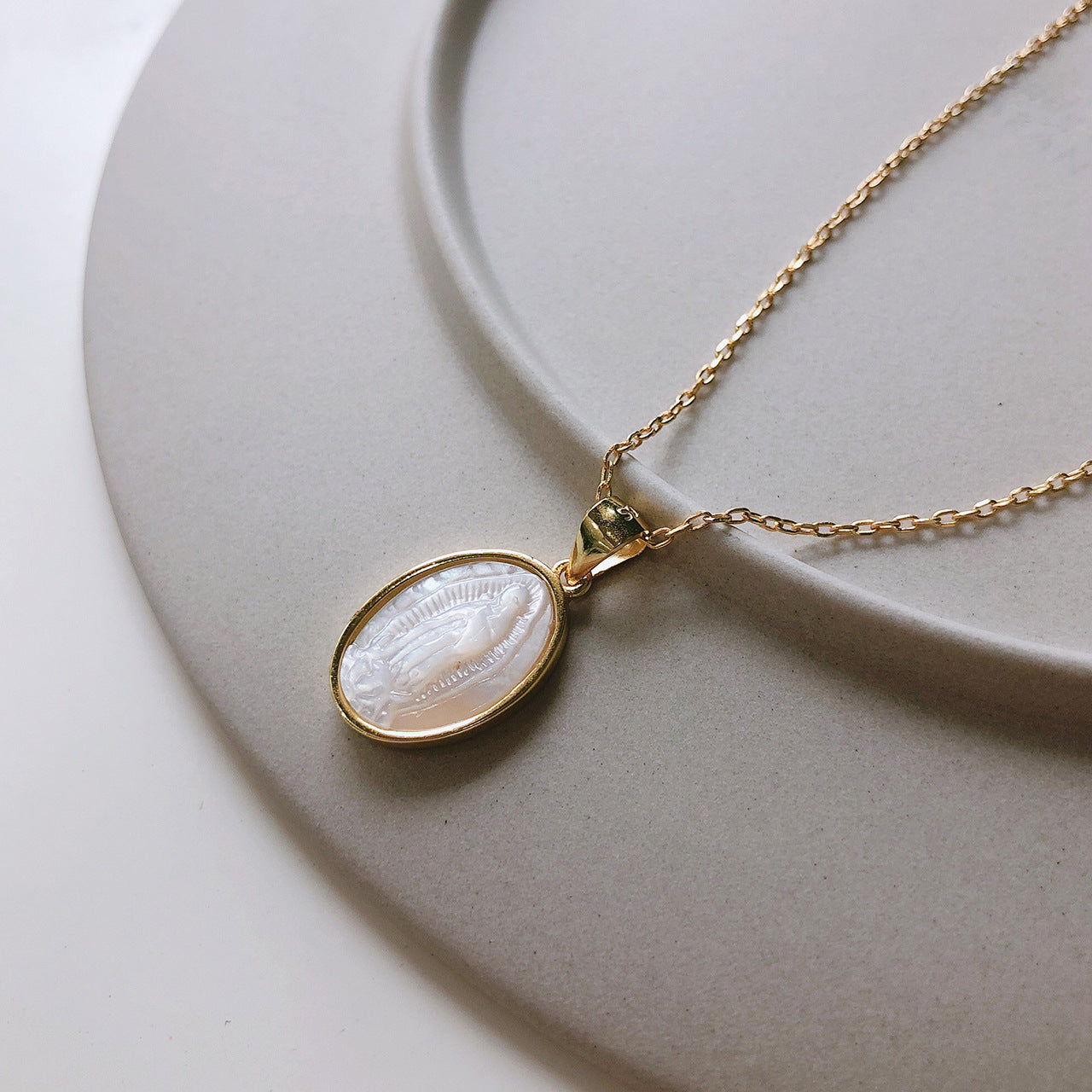 Maria Muschelkette Kurze Halskette