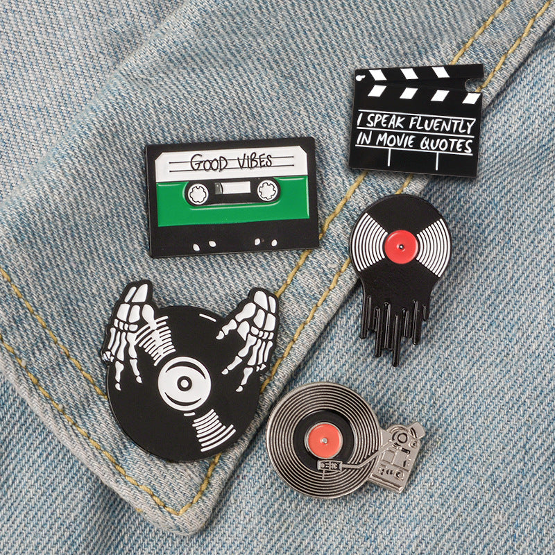 Broche de vinilo de gramófono