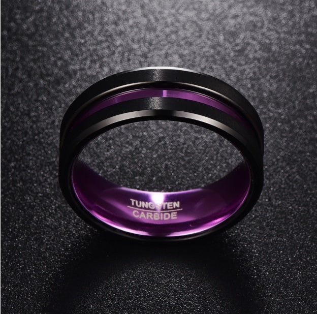 Lila Partyring Groove Ring