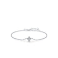 S925 Silber Kleeblatt Armband Volldiamant Armband