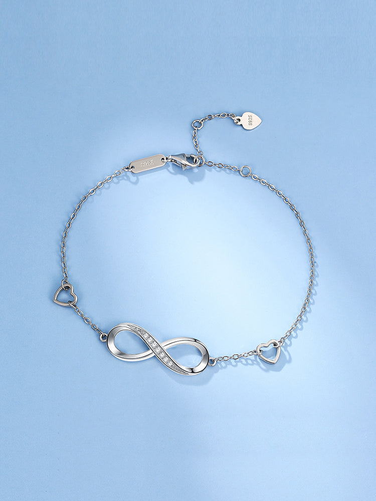Armband aus Sterlingsilber, 8 Armband, weiblicher Silberschmuck