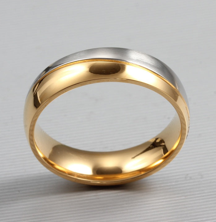 Anillos de boda románticos para amantes, anillos de pareja de acero inoxidable color dorado para fiesta de compromiso, joyería, alianzas de boda