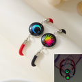 Pulsera redonda luminosa de acero inoxidable Sol y Luna para pareja de San Valentín