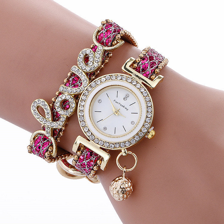 Reloj de pulsera con lentejuelas