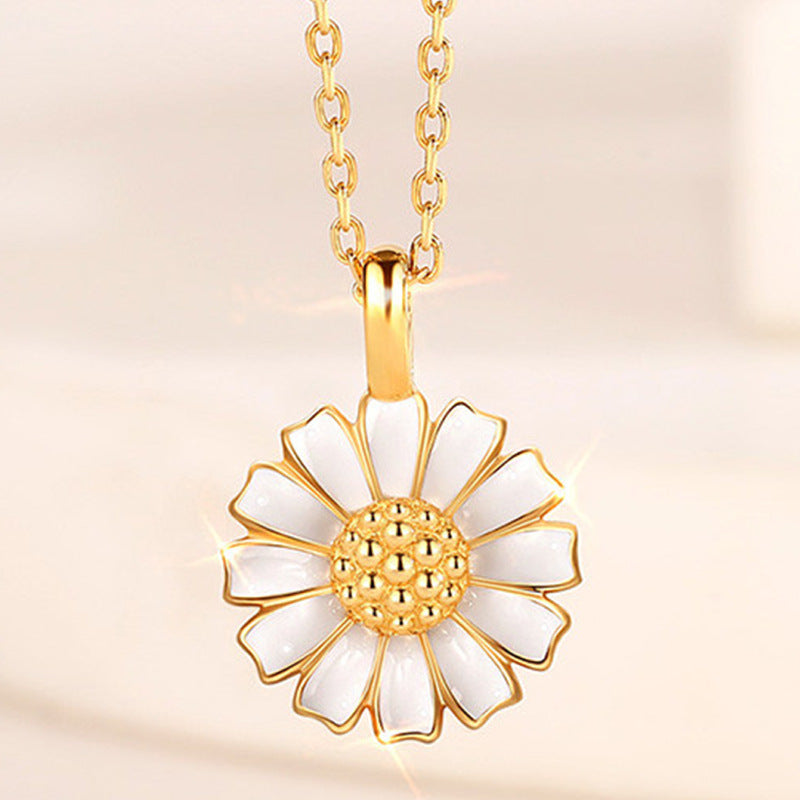 Kleiner Gänseblümchen-Ring Retro-Ring Emaille-Ring Einfacher Trendschmuck