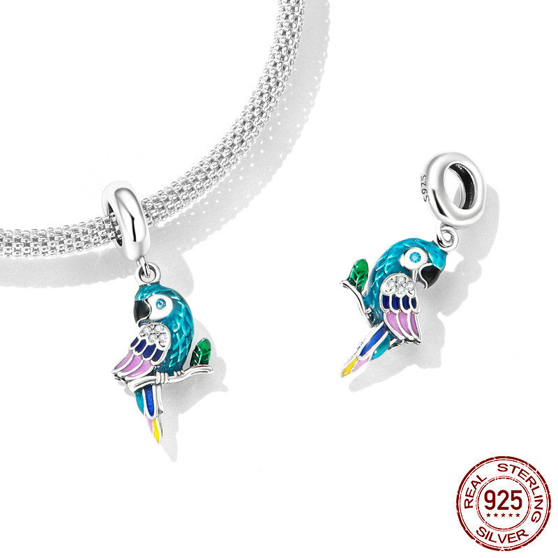 Papagei Armband Anhänger Accessoire Zarte Feder