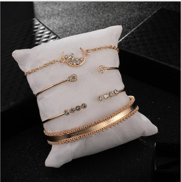 Mond Armreif-Set 4-teilig