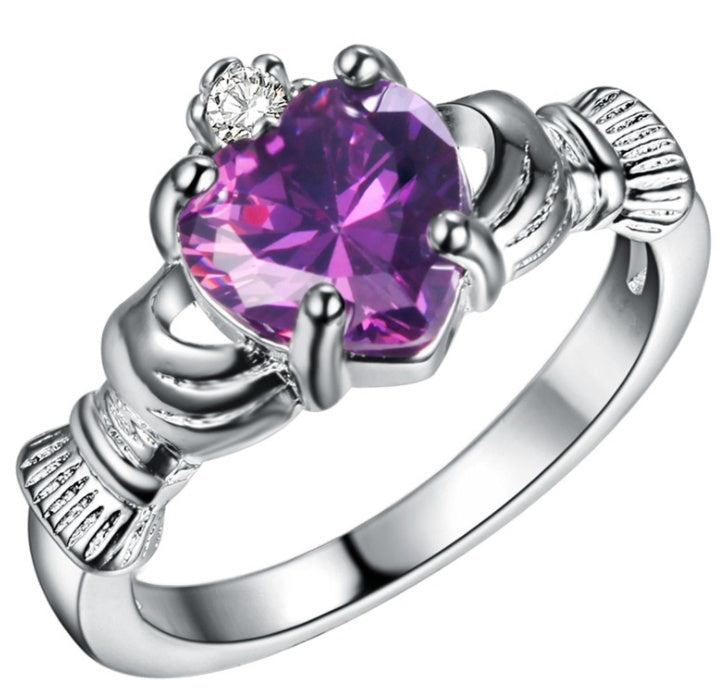 Platin 925 Sterling Silber Schmuck Neuer Schmuck Ring Wunsch Best Buy Europa und Amerika Herzform Schmuck