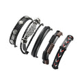 Pulsera de cuero multicapa para hombre