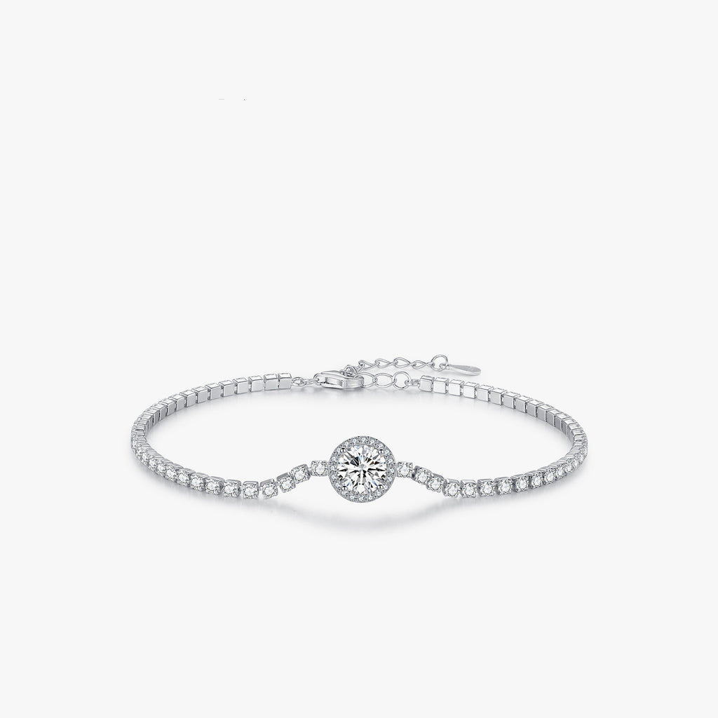 Silver Light Luxury Tennis Bracelet For Women