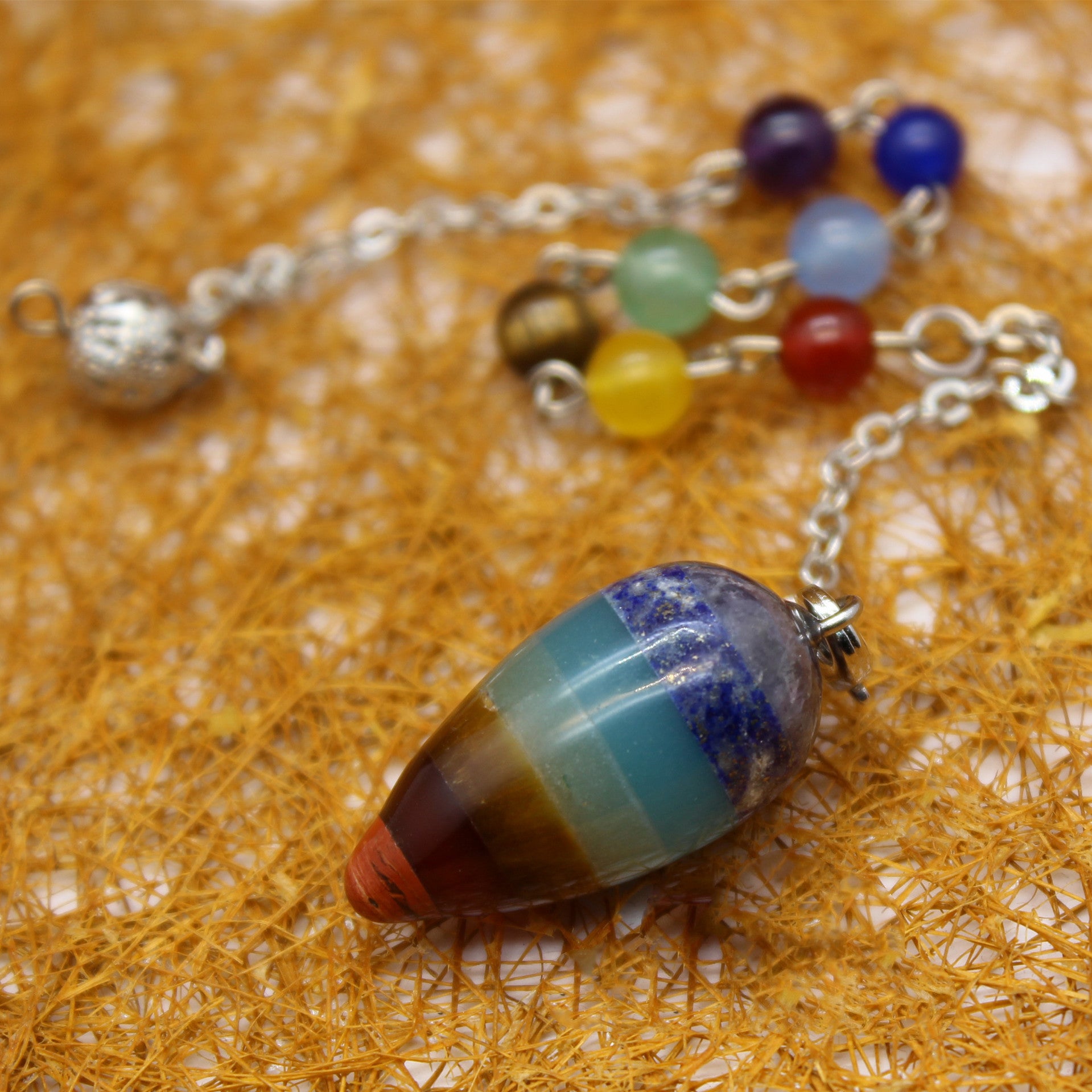 Lapislazuli Sieben-Chakra-Pendel