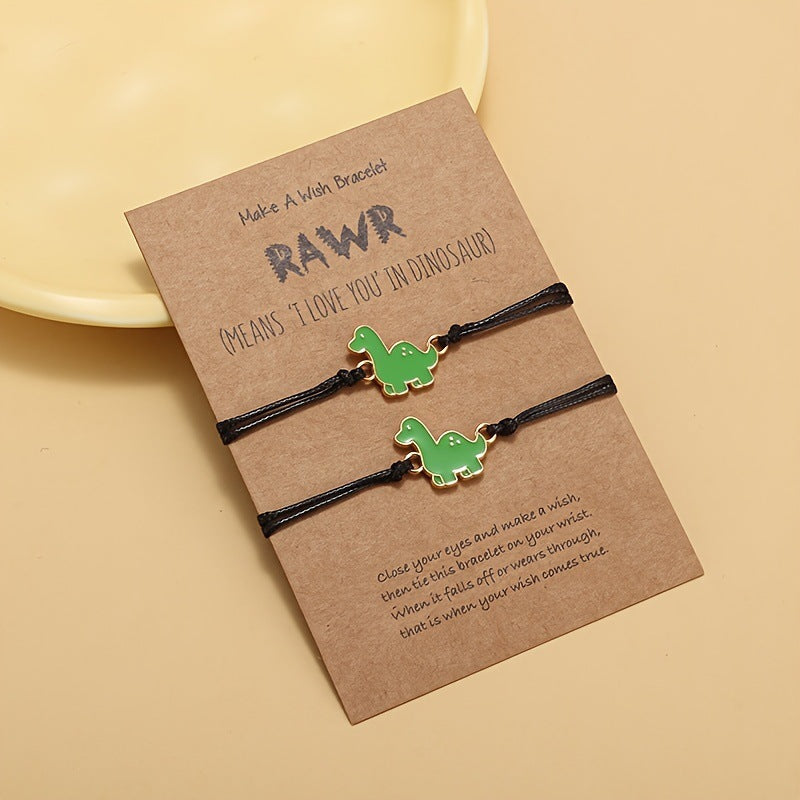 Luminous Letters Hand-woven Adjustable Bracelet Suit