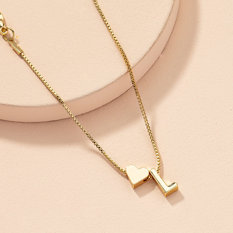 Bracelet Heart-shaped English Letters