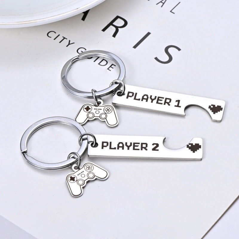 Llavero de acero inoxidable creativo y personalizado para moda