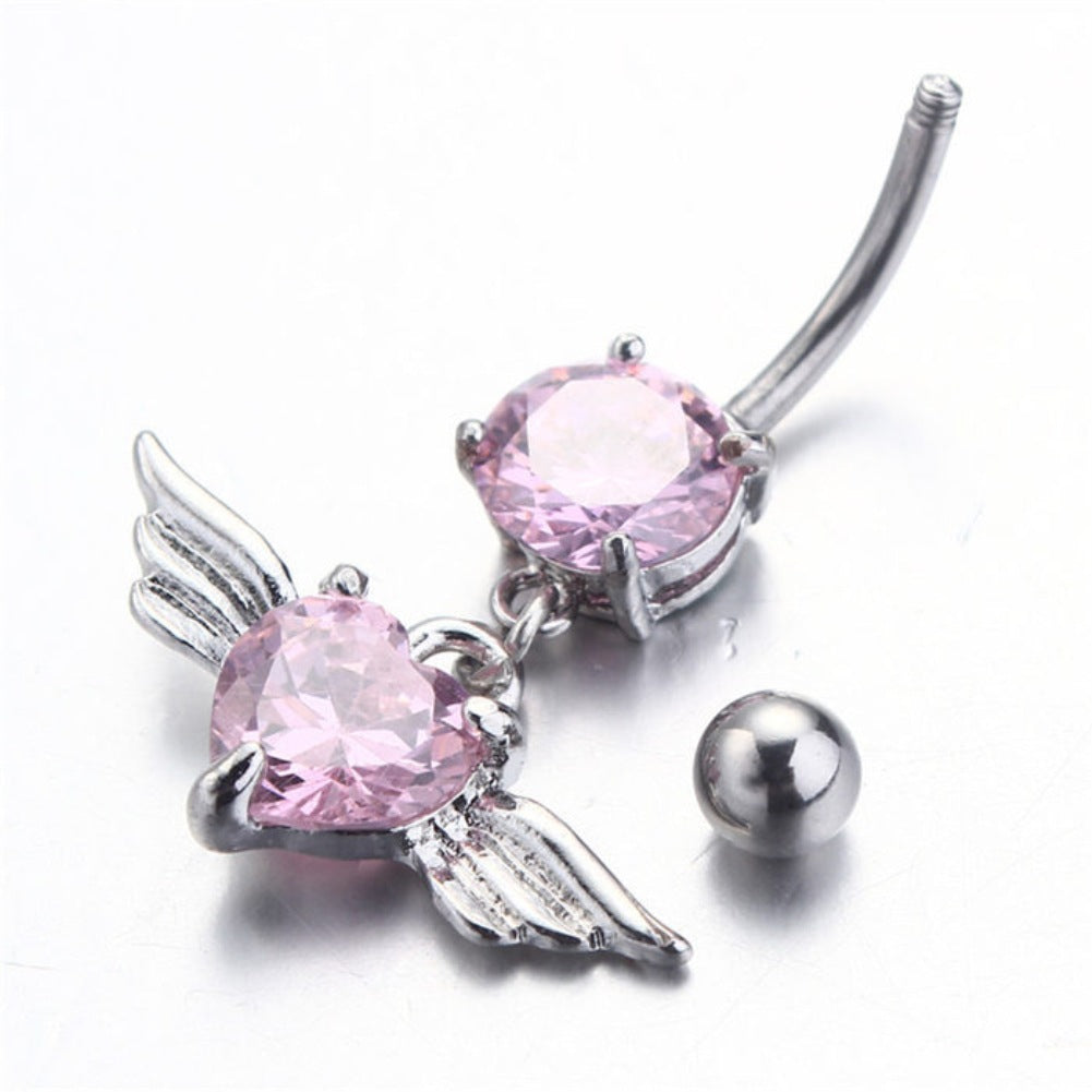 Herzförmiges Bauchnabelpiercing Körperschmuck