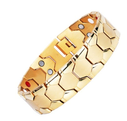 Pulsera de titanio magnética 4 en 1 de bioenergía para hombre, pulsera retorcida magnética saludable para la artritis