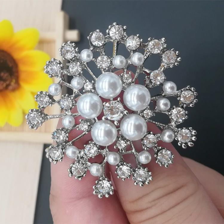 Moda mujer broche de flor grande exquisito