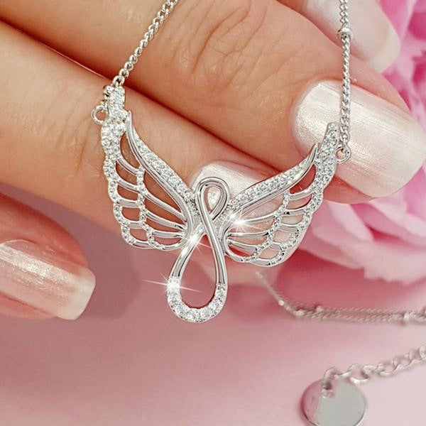 Collar de ángel para mujer Alas de ángel Diamante