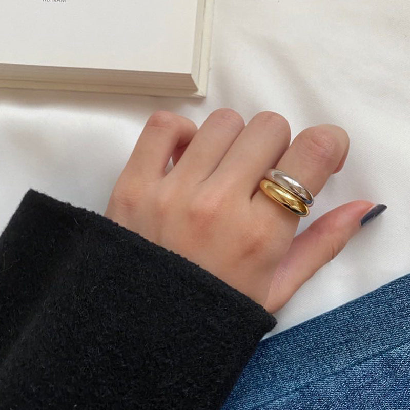 Mode Halbmondring Ring Persönlichkeit Trendring